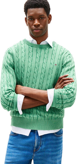 Tommy Hilfiger Classic Cable Gmd C Nk Green XXL Tommy Hilfiger Classic Cable Gmd C Nk Green XXL