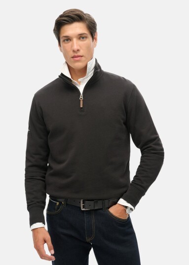 Superdry Core Logo Henley Black M Sweatshirts