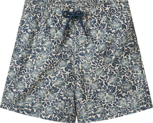 Wheat Badeshorts Hansi Blue Hawaii Blomster Wheat 5 år 110 Badetøy Blå