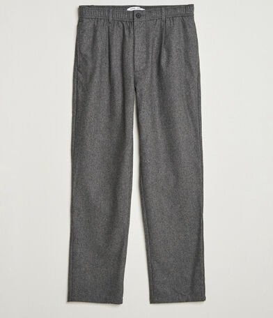 Samsøe Samsøe Bertil Flannel Drawstring Trousers Dark Grey Melange