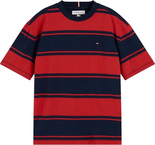Tommy Hilfiger Essential Stripe Tee Ss Red 152 Tommy Hilfiger Essential Stripe Tee Ss Red 152