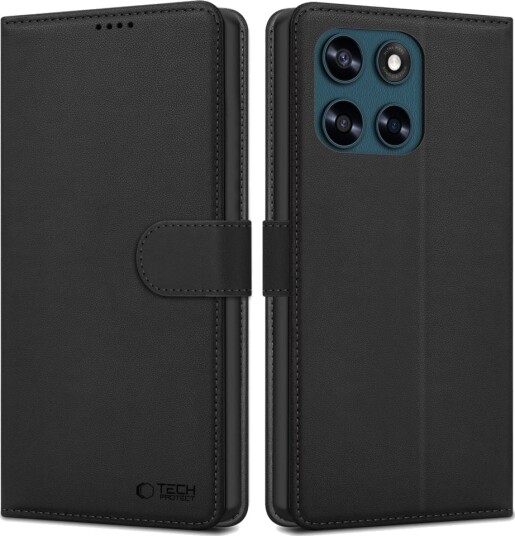 Tech-Protect Lommebokdeksel til Motorola Moto G57/G67 Power - Svart