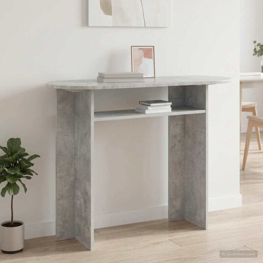vidaXL Konsollbord Betonggrå 100 x 39,5 x 75 cm Konstruert tre