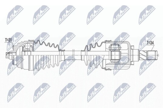 Nty Drivaksel NTY NPW BM 164 Nty Drivaksel NTY NPW BM 164