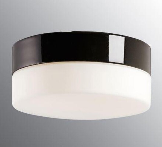 Ifø Electric Ifø Opus 200/100 tak/vegg 12W Led 2700K IP44 - Svart/Opal glass Ifø Electric Ifø Opus 200/100 tak/vegg 12W Led 2700K IP44 - Svart/Opal glass