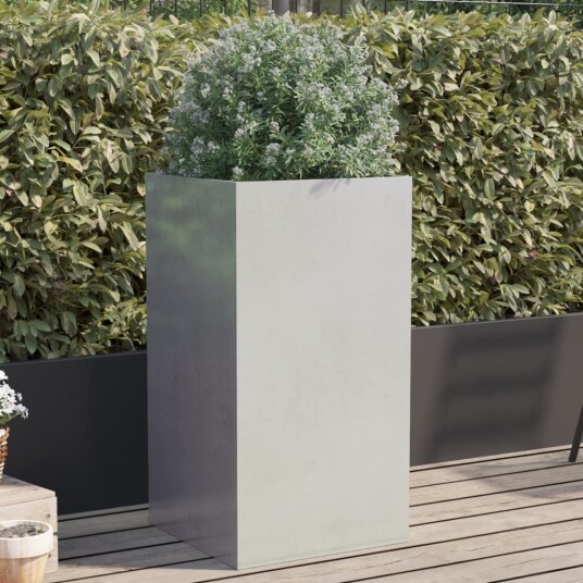 Plantekasse sølv 42x38x75 cm rustfritt stål