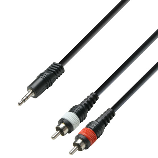 Adapterkabel 3,5 mm Jack Stereo for 2 x RCA Phono 6 meter