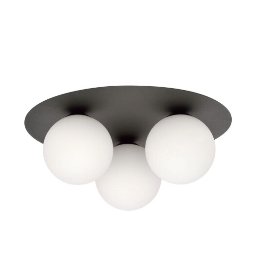 Emibig Solar taklampe 3 lys - Svart/Opal