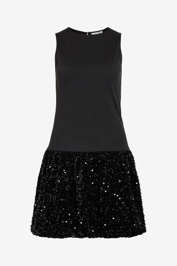 Vila   Kjole viBelieve S/S Mix SequinSvart