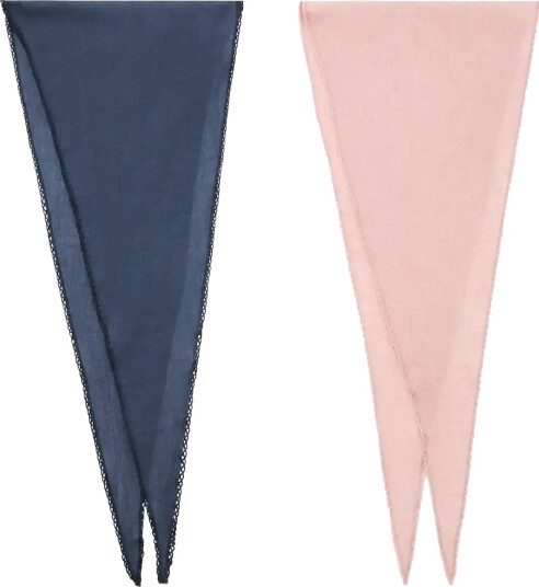 Mango Set Of 2 Combined Scarves Navy ONE SIZE Mango Set Of 2 Combined Scarves Navy ONE SIZE