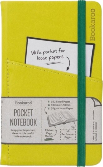 Bookaroo Journal Pocket A6 Notatbok – Olive