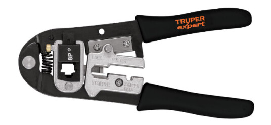 Truper Krympetang PRJ-3X for modulære plugger RJ-9, RJ-1, RJ-12, RJ-45