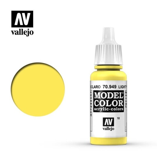 Vallejo Model Color Light Yellow 17 ml for Modellbygging 70.949