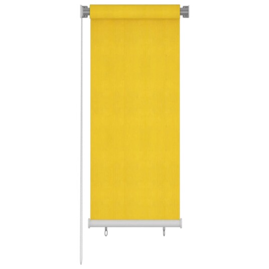 vidaXL Utendørs rullegardin 60x140 cm gul HDPE