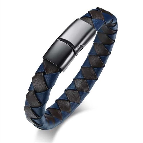 TK blå lær armbånd TK blå lær armbånd