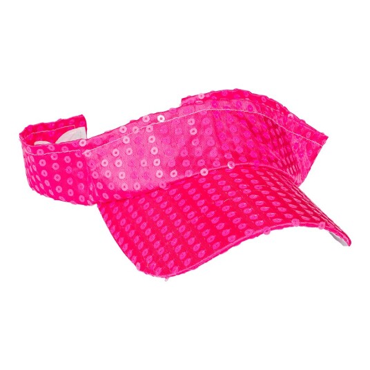 Neon Rosa Solskjerm med Paljetter Neon Rosa Solskjerm med Paljetter
