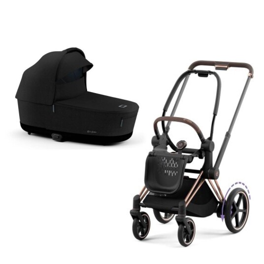 Barnevogn Cybex e-Priam Rose Gold Inkl. Stardust Bag