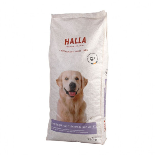 Halla Pet Food Halla Kylling & Ris 23-12 (15 kg)