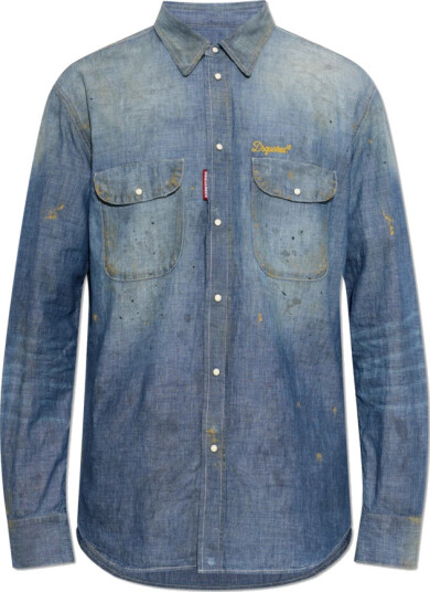 Dsquared2 Herre Skjorter Blå L,
