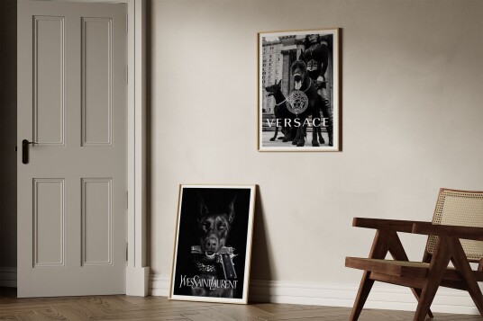 Plakat Yves Saint Laurent og Versace / Sett av 2