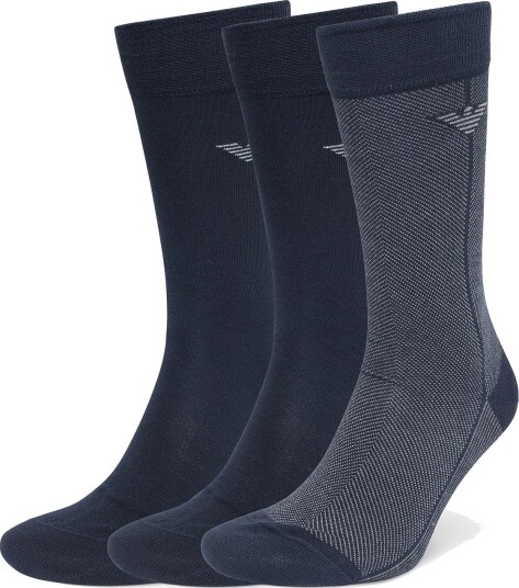 Emporio Armani Socks Set TEXTURE BLUE/ARM.BLU One Size