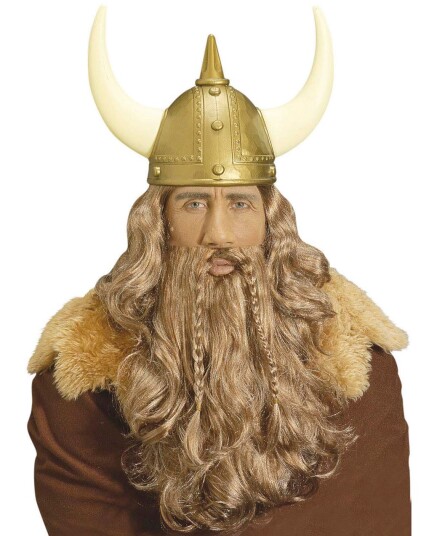 Viking Lang Rød Brun Parykk Skjegg og Bart Viking Lang Rød Brun Parykk Skjegg og Bart
