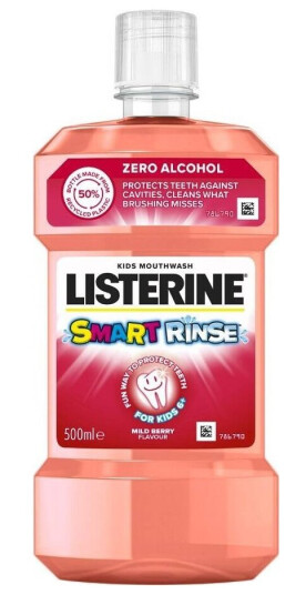 Listerine Smart Rinse Munnvann For Barn Berry 500Ml Listerine Smart Rinse Munnvann For Barn Berry 500Ml