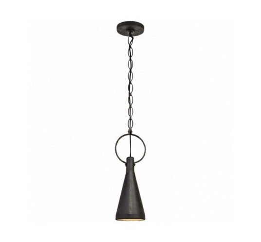 Limoges Small Pendant Natural Rust/Black Shade