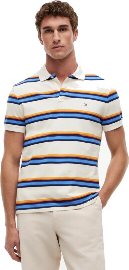 Tommy Hilfiger Varied Roadmap Stripe Reg Polo   Multi/patterned   S