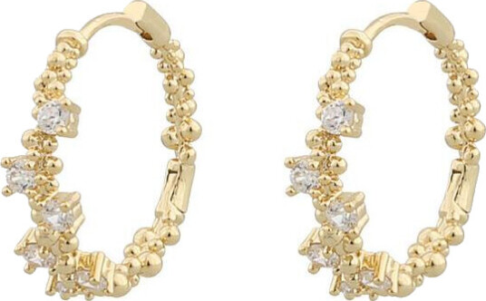 SNÖ of Sweden Helsinki Ring Earring Gold/Clear 18mm SNÖ of Sweden Helsinki Ring Earring Gold/Clear 18mm