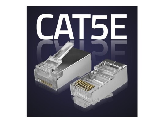 Qoltec Nettverkkontakt Rj 45 Hann Ftp Cat 5E Sølv En Pakke 100 54554