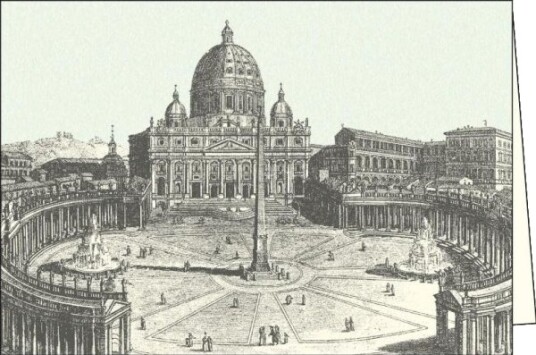 Rossi Kort Med Konvolutt Itw 004 Basilica Di San Pietro
