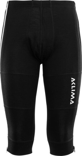 Aclima WarmWool 3/4 summit longs Man Herre, 123 Jet Black, M
