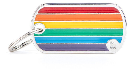 Myfamily Rainbow Flagg Id Tag