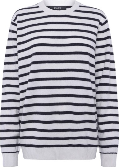 Mads Nørgaard Super Wool Karsten Stripe Knit VANILLA ICE/ASPHALT S Mads Nørgaard Super Wool Karsten Stripe Knit VANILLA ICE/ASPHALT S