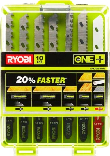 Ryobi Stikksagbladsett 10 deler Ryobi Stikksagbladsett 10 deler
