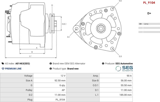 AS PL A01463SEG Dynamo
