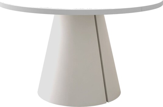 Aurion Spisebord rundt uttrekkbart 100-174 cm - Beige, hvit