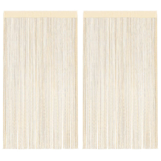 Vidaxl Trådgardiner 2 Stk 140x250 Cm Krem