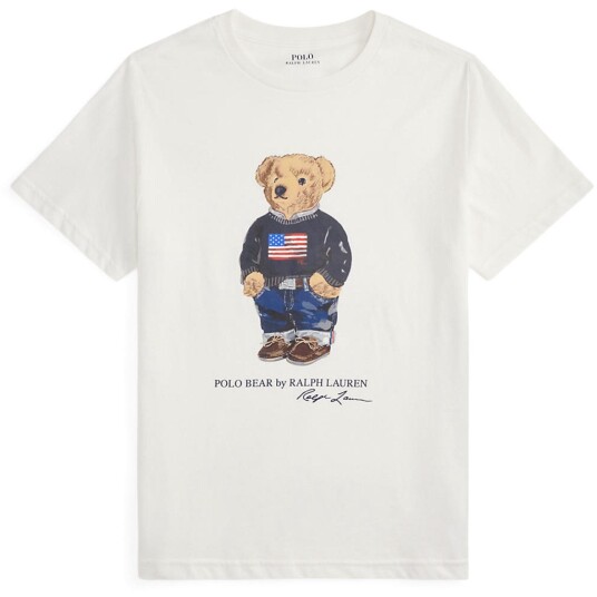 Polo Ralph Lauren White Core Bear Boy T-Shirt M/10-12 år