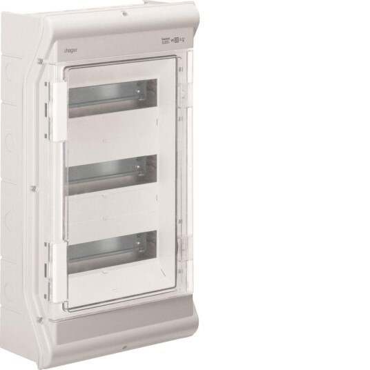 Hager VE312PN Kapsling Utendørs IP65 3x12 Moduler Elfordeling & Strømforsyning