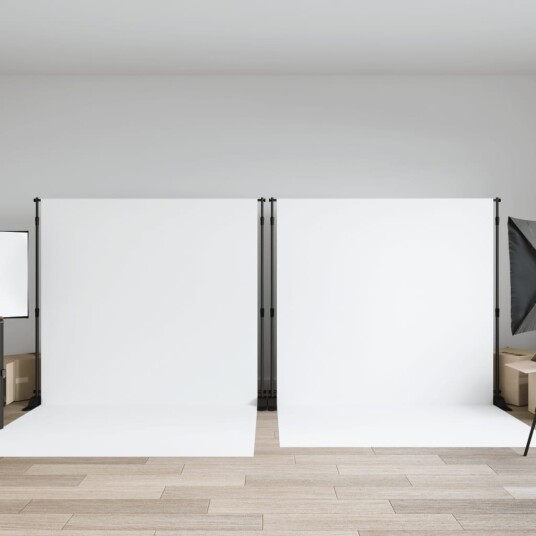 vidaXL Bakgrunnsstativer 2 stk svart 305x243 cm stål vidaXL Bakgrunnsstativer 2 stk svart 305x243 cm stål