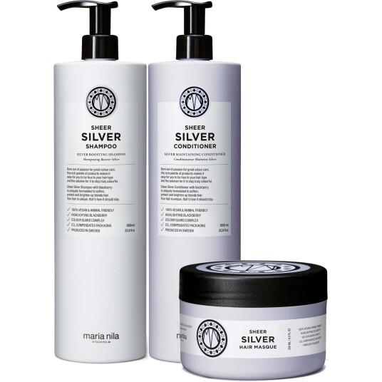 maria nila Sheer Silver Bundle Shampoo 1000 ml & Conditioner 1000 ml & maria nila Sheer Silver Bundle Shampoo 1000 ml & Conditioner 1000 ml &