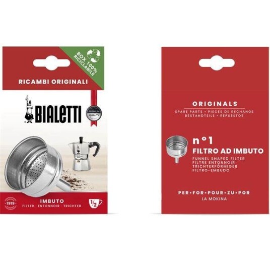 Bialetti - Trakt til espressokanne 9 kopper blank