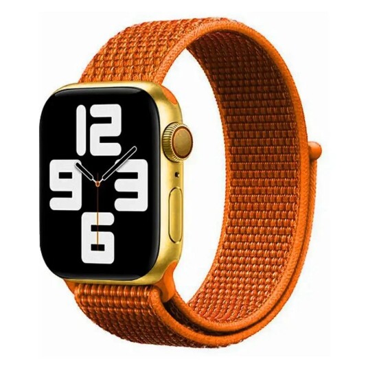 Apple Watch (38/40/SE/41MM) Lippa Nylonstropp - Oransje
