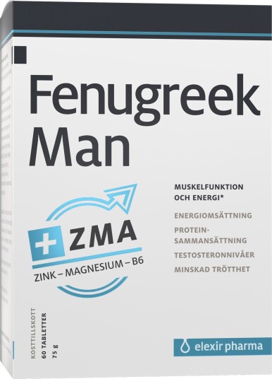Elexir Pharma Fenugreek Man Plus ZMA 60 stk Elexir Pharma Fenugreek Man Plus ZMA 60 stk