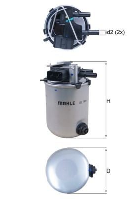 Drivstoffilter MAHLE ORIGINAL KL 909 Drivstoffilter MAHLE ORIGINAL KL 909