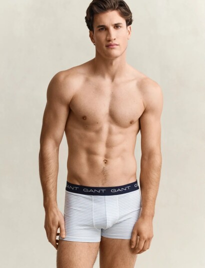 GANT Thin Stripe Trunk 3 Pack   Blue   S