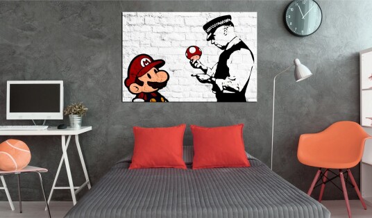 Tavle Banksy On Brick 120X80 Artgeist sp. z o. o.
