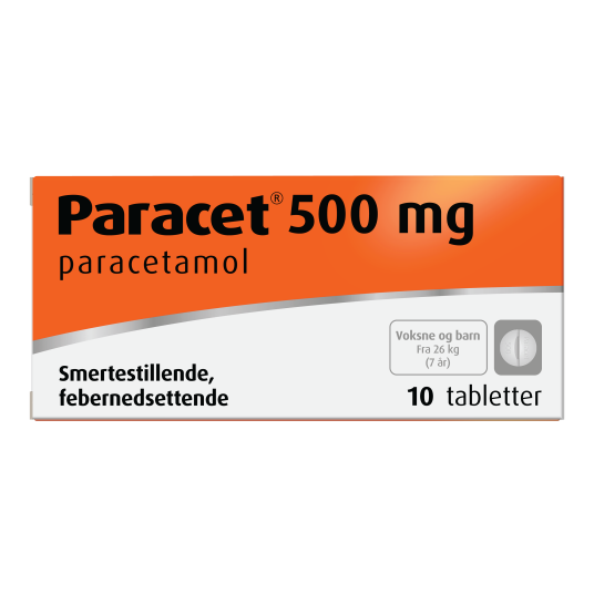 Paracet 500 mg tabletter 10 stk.